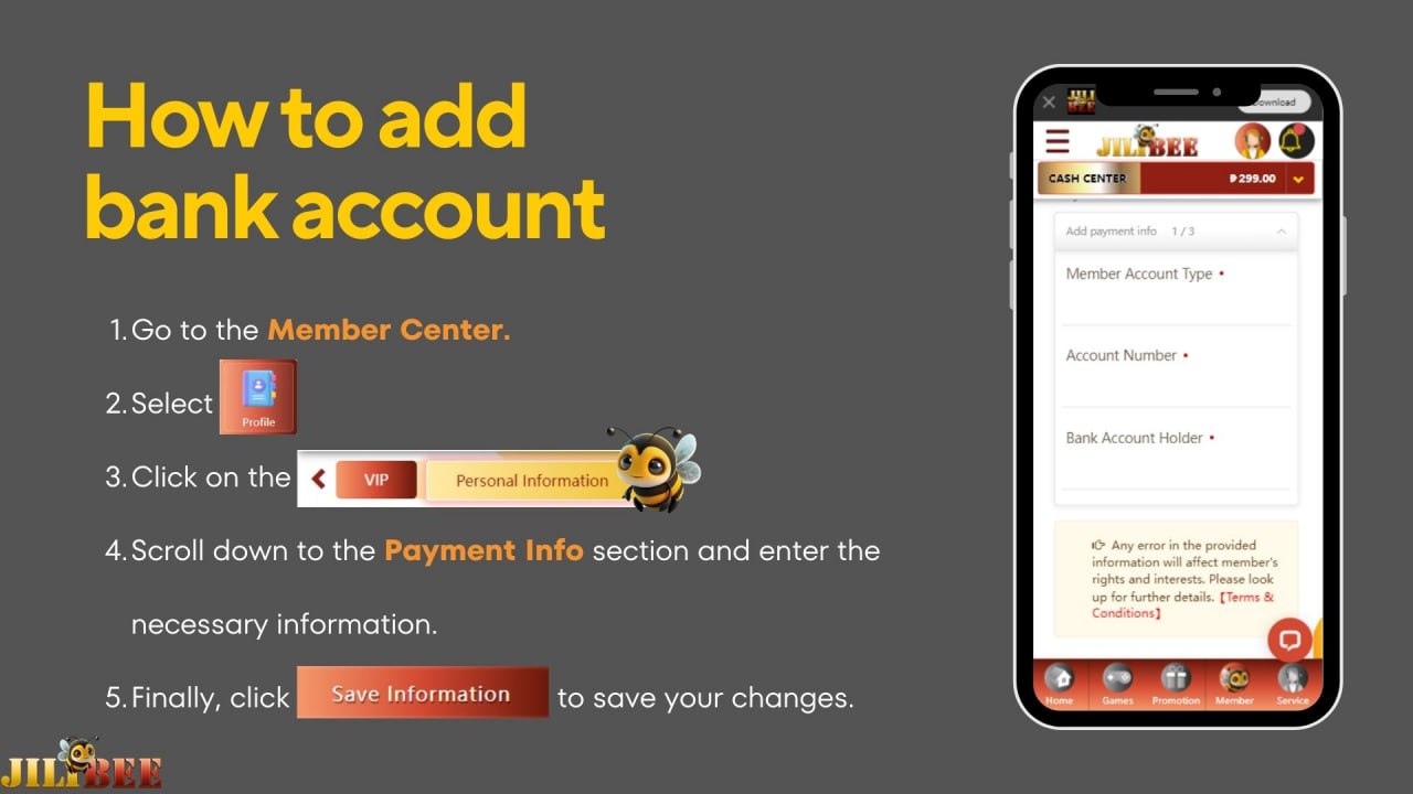 How to add bank account